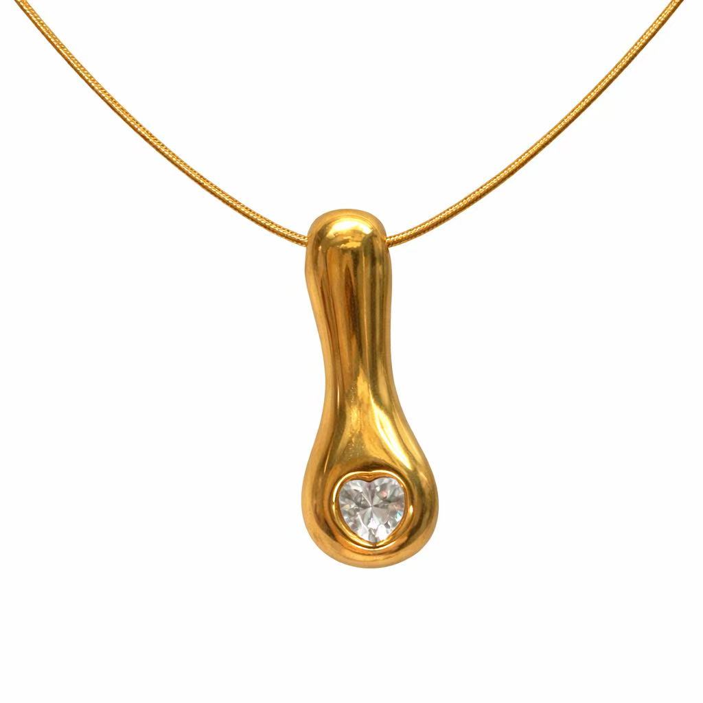 Customizable Initial Gold Ribbon Necklace AZ with Diamonds