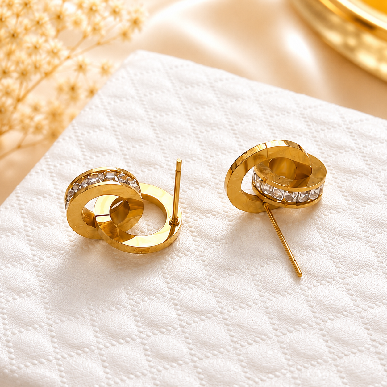 Heart Gold Earrings - Adorable Minimalist Design Heart Cute
